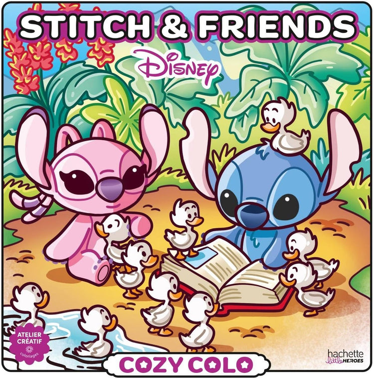Hachette héros cosy colo - stitch friends - hachette - livre de coloriage pour adultes