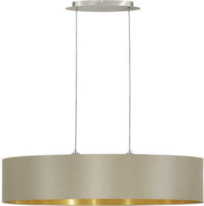 Eglo maserlo - suspension - 100 cm - gris taupe or
