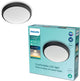 Philips LED Plafonnier de salle de bain Philips Doris - noir - petit - 6 W