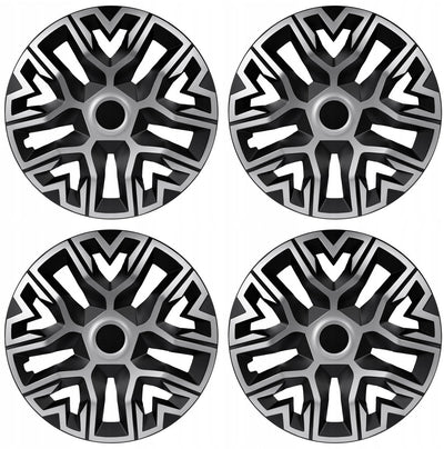 Enjoliveurs universels Nrm 14'' the best bicolore argent noir 4 pièces