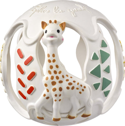 Boule de dentition sensorielle Sophie la girafe - jouet bébé - à partir de 3 mois - caoutchouc 100% naturel