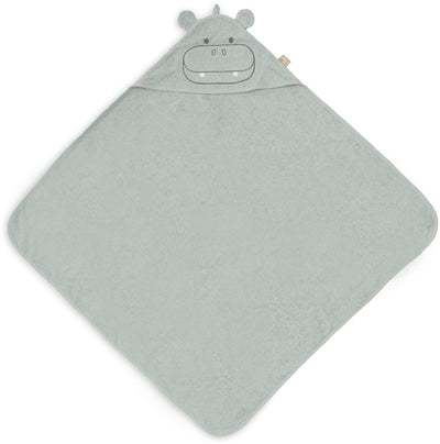 Jollein cape de bain en tissu éponge 75x75cm hippo happy