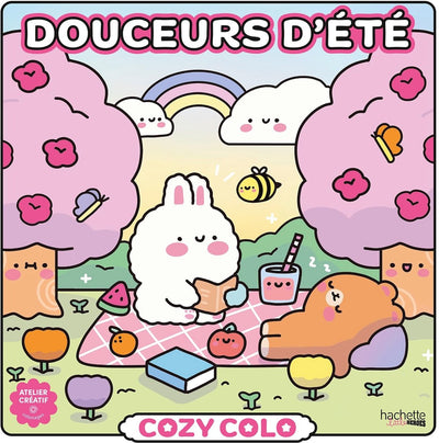 Hachette cosy colo - douceurs d'été délices d'été - atelier créatif autres licences - livre de coloriage pour adultes et enfants
