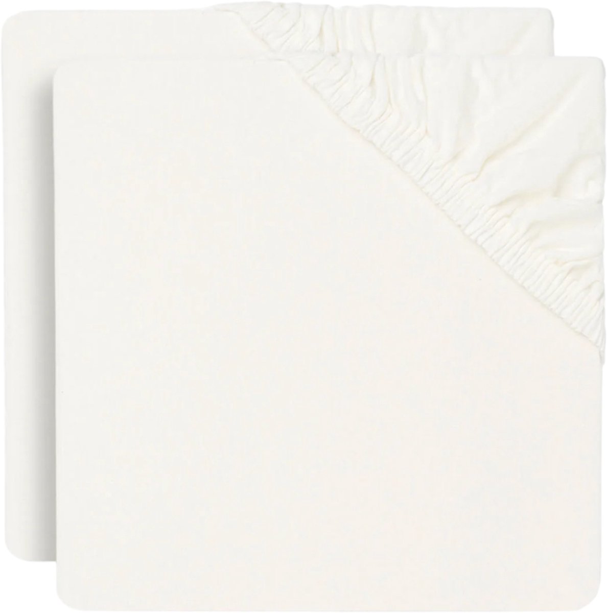 Jollein - drap-housse bébé jersey (ivoire) - coton - 2 pièces - 60x120cm