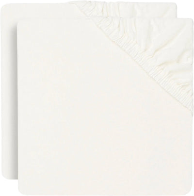 Jollein - drap-housse bébé jersey (ivoire) - coton - 2 pièces - 60x120cm