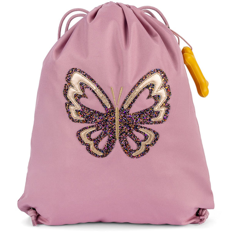 Stones and bones noisette 4.0 - sac de sport - sac de natation - matière imperméable - papillon pailleté - lilas