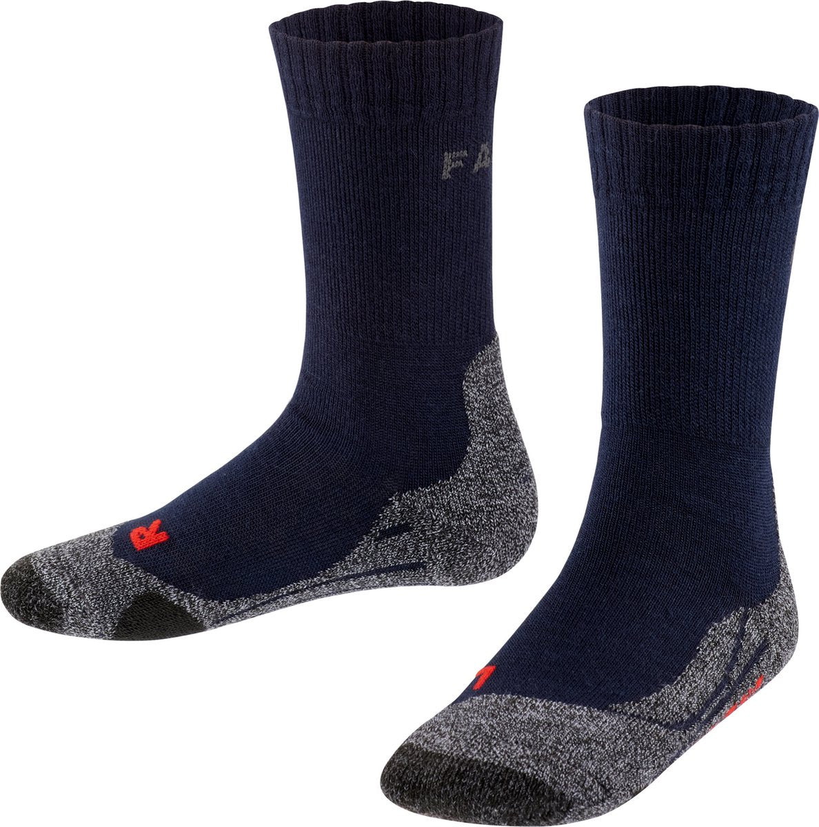 Falke tk2 anti-ampoules laine épaisse matière fonctionnelle chaussettes de marche enfants bleu - taille 27-30