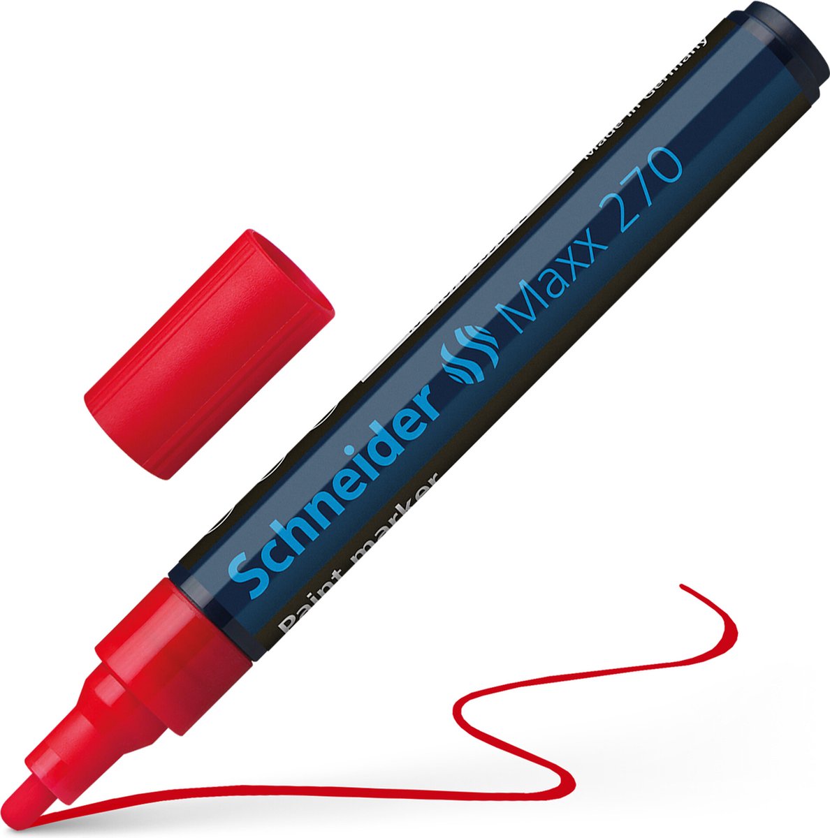 Instruments d'écriture Schneider marqueur peinture Schneider - maxx 270 - largeur de trait 1-3 mm - rouge - stylo peinture - s-127002