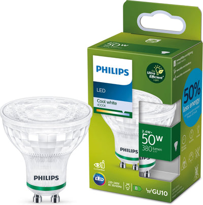 Philips LED Spot LED Philips ultra efficace - 50 W - Gu10 - lumière blanc froid