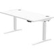 Bureau assis-debout Fellowes 9787201 acier, MFC blanc