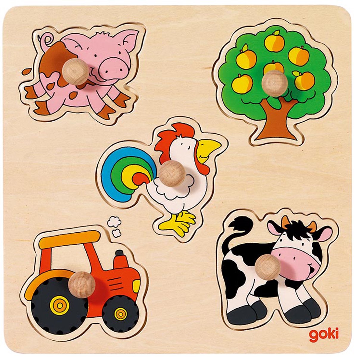 Goki Wooden Nick Puzzle Farm