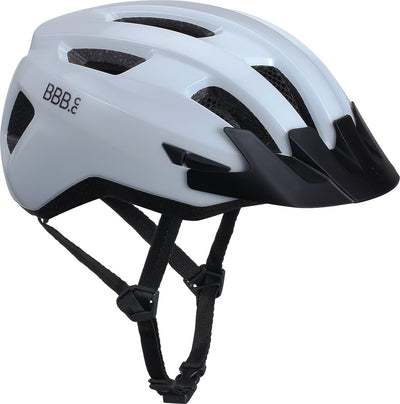 Bbb cycling casque de vélo de course - grand : 58 - 62 cm - cyclisme, VTT vélo de ville - rembourrage lavable - avec fixation de feu arrière - casque de vélo femme homme - blanc brillant - condor 2.0 bhe-173