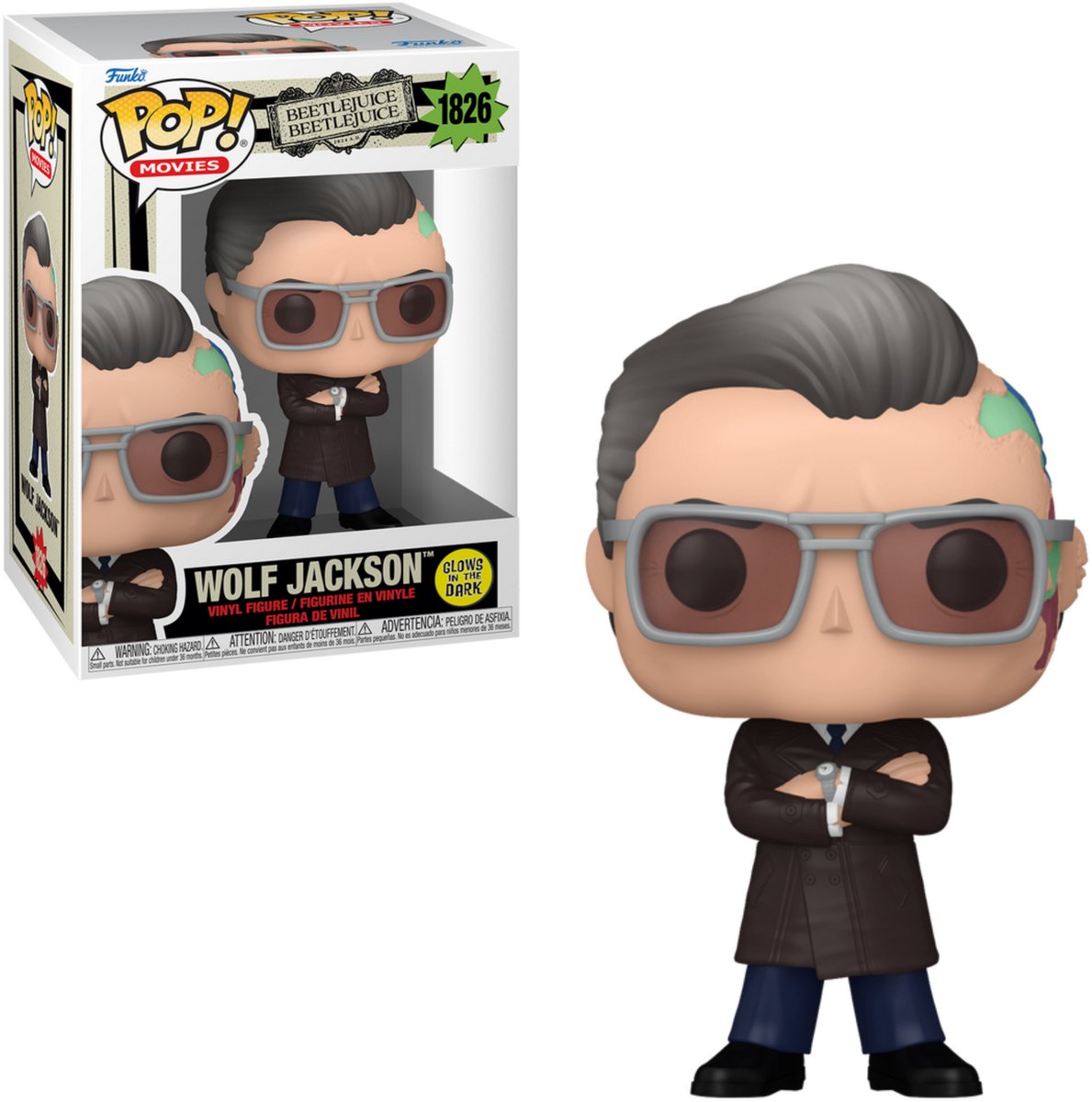 Funko-pop ! films : beetlejuice - loup jackson #1826 brille dans le noir
