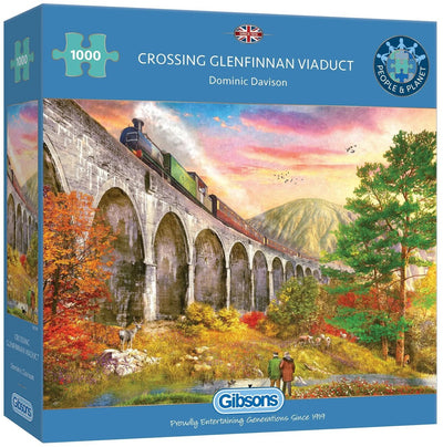 Gibsons - traversée du viaduc de Glenfinnan (par dominic davison) - 1000 pièces 68×49cm (l×h) - puzzle pour adultes
