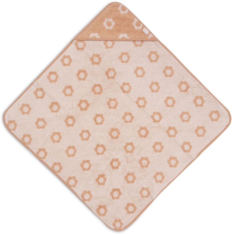 Jollein cape de bain bébé - jersey éponge - 75x75 cm - jacquard - fleur