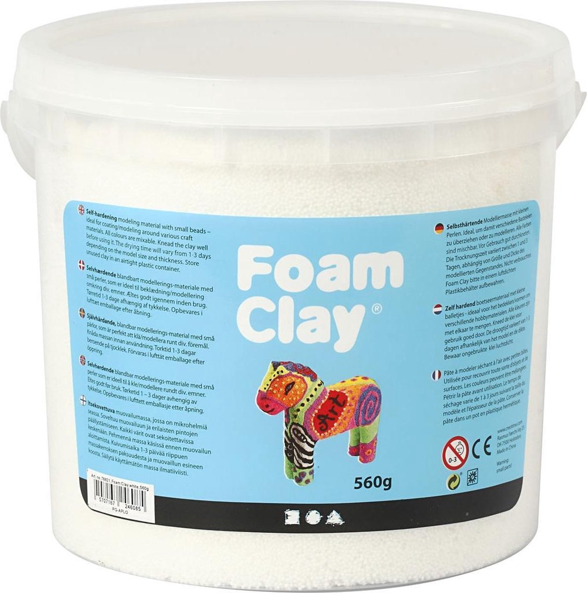 Argile en mousse - blanc, 560gr.