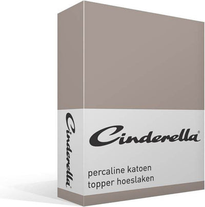 Week-end Cendrillon - surmatelas (jusqu'à 15 cm) - coton - 200x220 cm - taupe