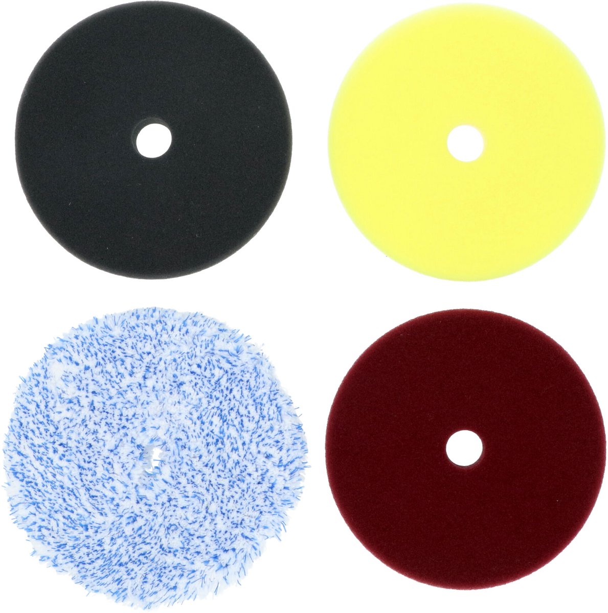 Carpoint set de tampons de polissage - 4 duretés - doux moyen dur multistep - 5