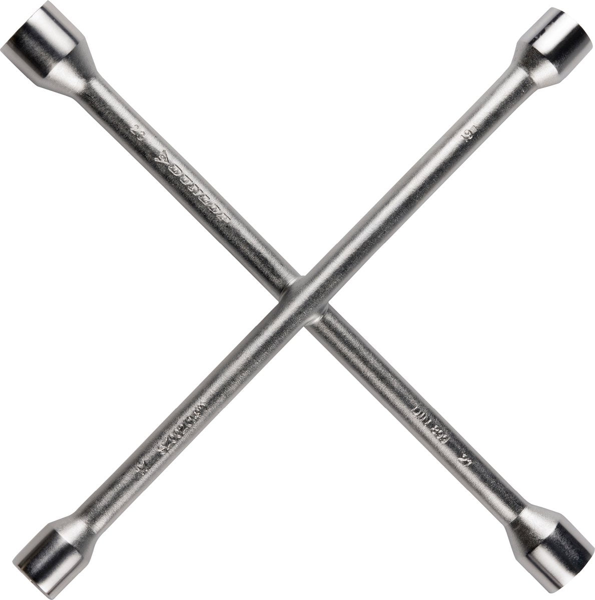 Clé croisée Dunlop 17-19-21-23 mm acier 27 x 27 cm argent