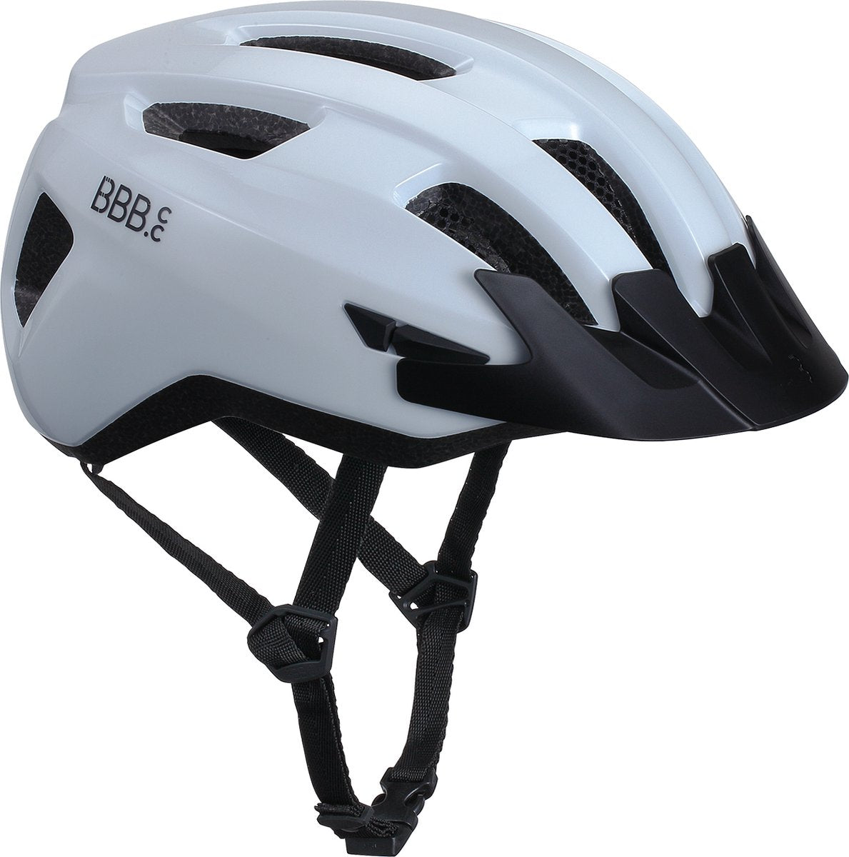 Bbb cycling casque de vélo de course - moyen : 52 - 58 cm - cyclisme, VTT vélo de ville - rembourrage lavable - avec fixation de feu arrière - casque de vélo femme homme - blanc brillant - condor 2.0 bhe-173