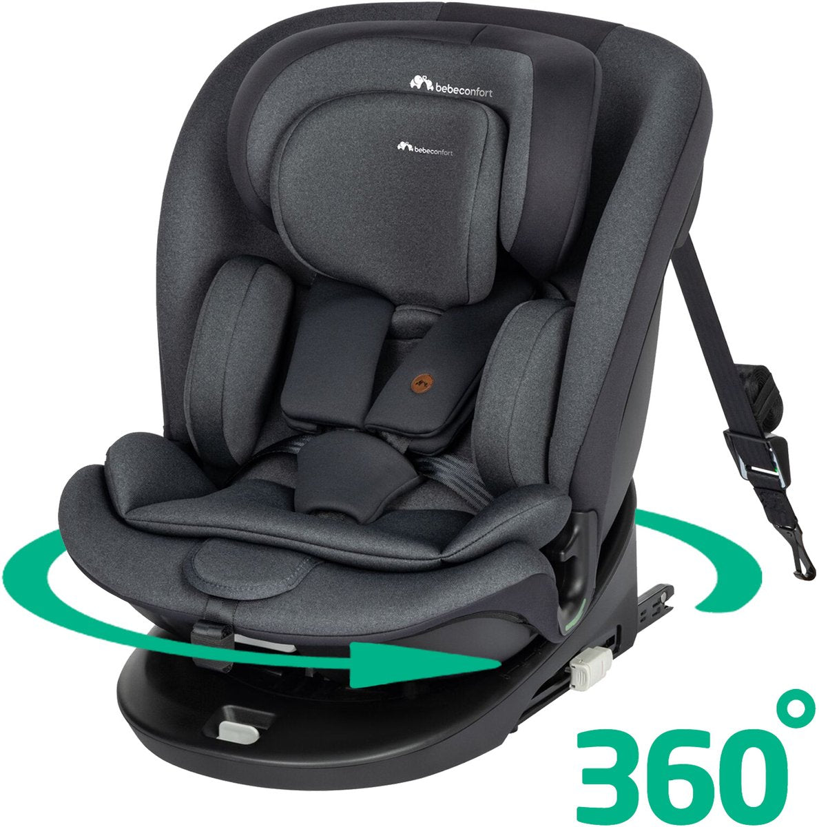 Bebeconfort évolufix 360 i-size - siège auto - teinté noir - de la naissance à 12 ans