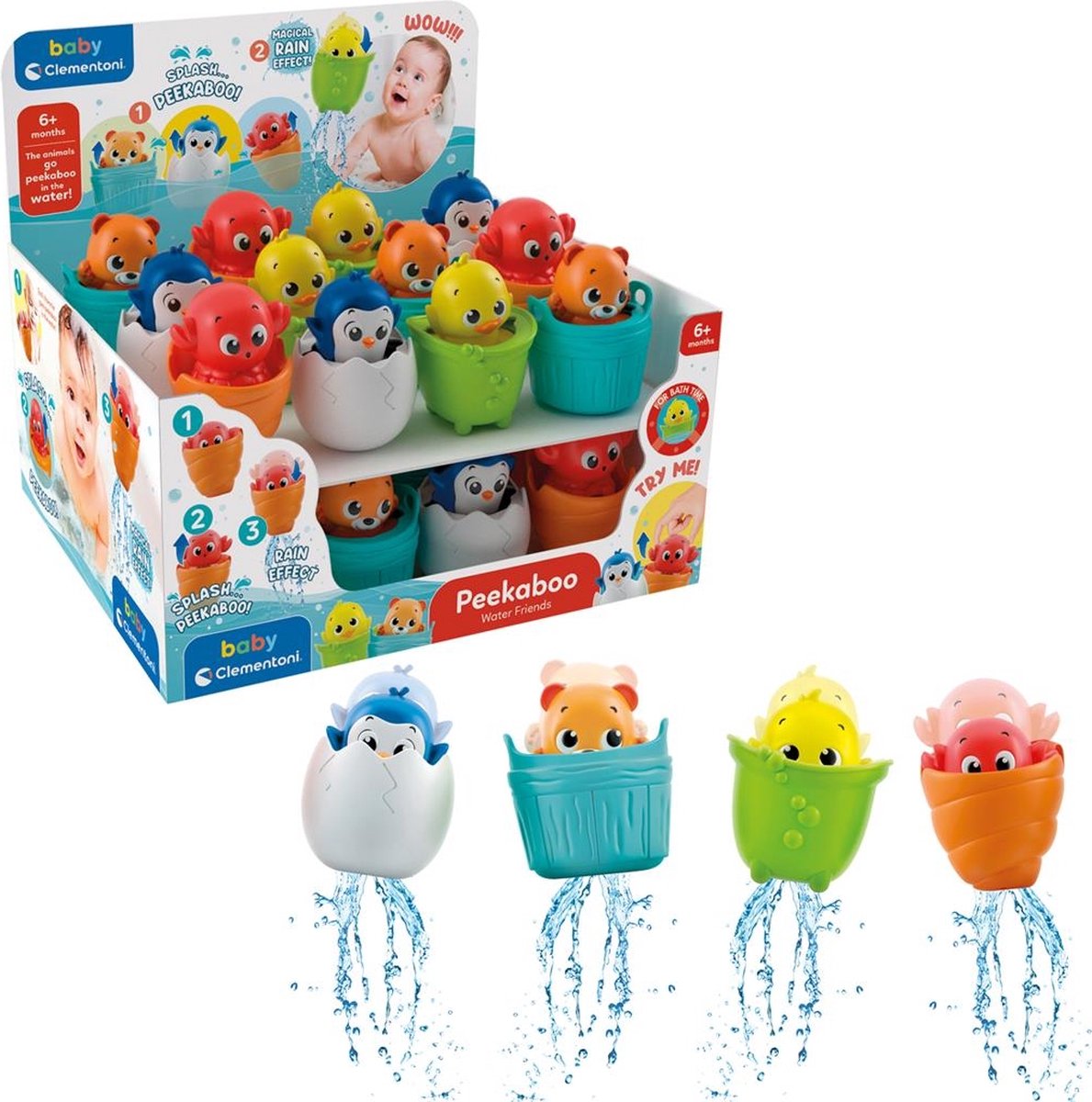 Clementoni baby peek a boo jouet de bain disp.