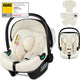 Siège auto Lionelo Astrid i-size – adac 5 étoiles – 40-87 cm – rwf – mousse à mémoire de forme – appui-tête réglable (7 cm) – ceintures holmbergs – compatible avec poussette à base isofix – norme i-size – light safe