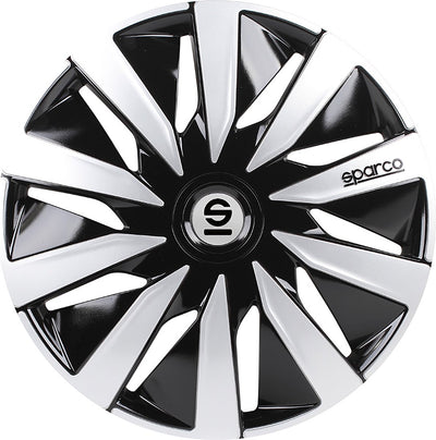 Sparco enjoliveurs lazio 13 pouces noir argent - 4 pièces