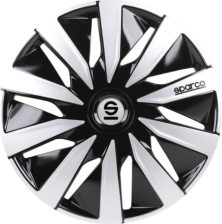 Sparco enjoliveurs lazio 13 pouces noir argent - 4 pièces