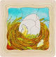 Poulet de puzzle de couche en bois goki