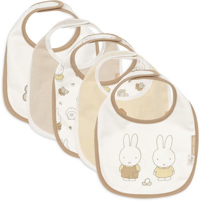 Jollein bavoirs jersey imperméable - 5 pièces - ferme familiale miffy
