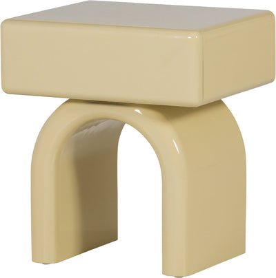 Table de chevet Woood zorel - bois - vert tendre brillant - 40x57x50