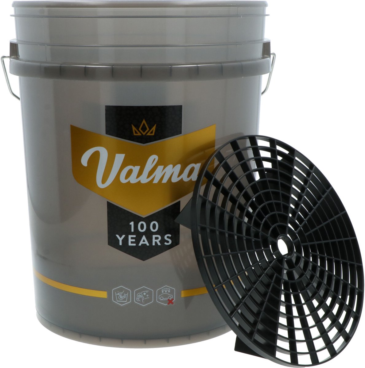 Seau de lavage Valma avec pare-poussière - élimine la saleté de l'éponge ou du chiffon - la saleté reste au fond du seau - évite les rayures - 20 litres