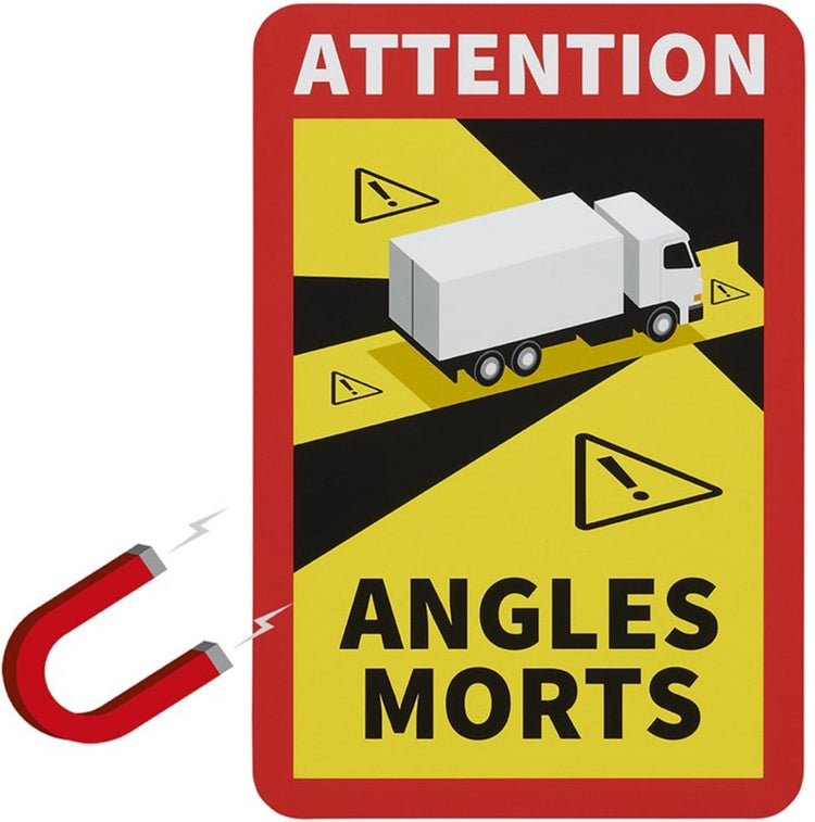 Autocollant magnétique Proplus - avertisseur d'angle mort - 17 x 25 cm - résistant aux UV et aux intempéries