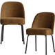 Chaises de salle à manger Woood vogue - tissu velours - jaune miel - lot de 2
