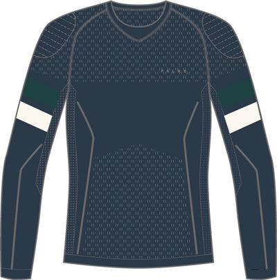 Falke chemise fonctionnelle à col rond maximum chaud en matériau fonctionnel à séchage rapide à manches longues homme bleu - taille l