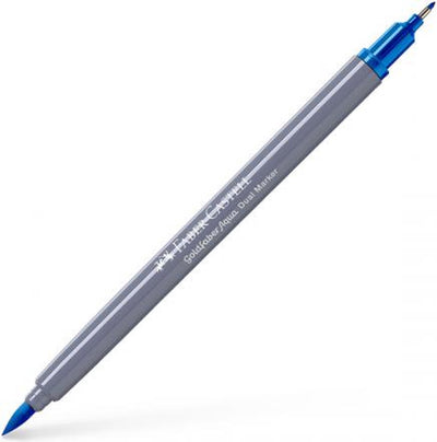 Faber-castell - marqueur aquarelle duo - goldfaber - azuurblauw 449 - pinceau 0,6mm - fc-164649