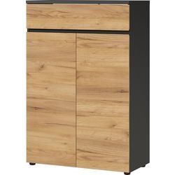 Armoire germania 426-549 gw-lisbon 1200 x 800 x 400 mm graphite, chêne de Navarre