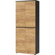 Armoire germania 4266-549 gw-lisbon 1970 x 800 x 400 mm graphite, chêne de Navarre