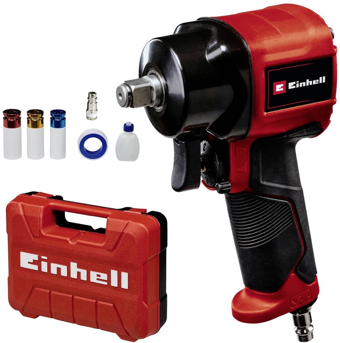 Clé à chocs pneumatique Einhell tc-pw 610 compacte - 610 nm - incl. 3 clés à douille - incl. mallette de transport et de rangement