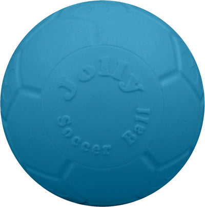 Jolly pets Jolly Soccer Ball – ø10 cm – jouet pour chien robuste – jouet à rapporter – plastique robuste jollyflex – jouet flottant pour chien – bleu clair