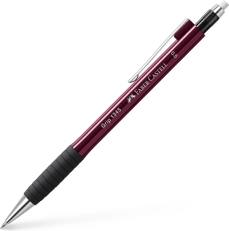 Porte-mine Faber-castell - grip 1345 - largeur de trait 0,5 mm - rouge métallisé - fc-134521