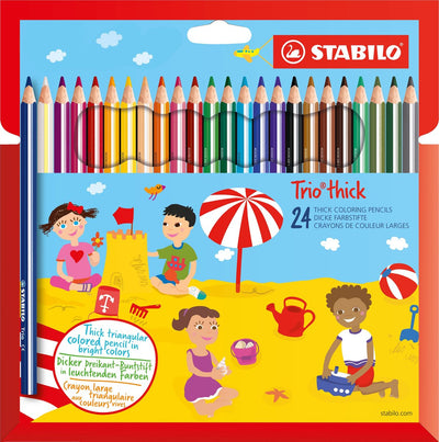 Crayon de couleur épaisse du trio stabililo, 24e.