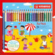 Crayon de couleur épaisse du trio stabililo, 24e.