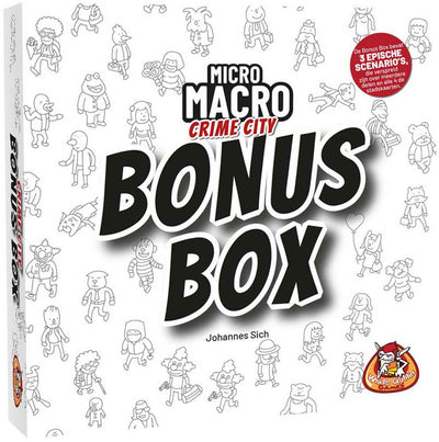 Micromacro de jeux de gobelin blanc - boîte bonus de crime city - jeu de société