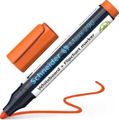 Schneider writing instruments marqueur pour tableau blanc schneider - maxx 290 - pointe ronde - orange - pour tableau blanc et paperboard - s-129106
