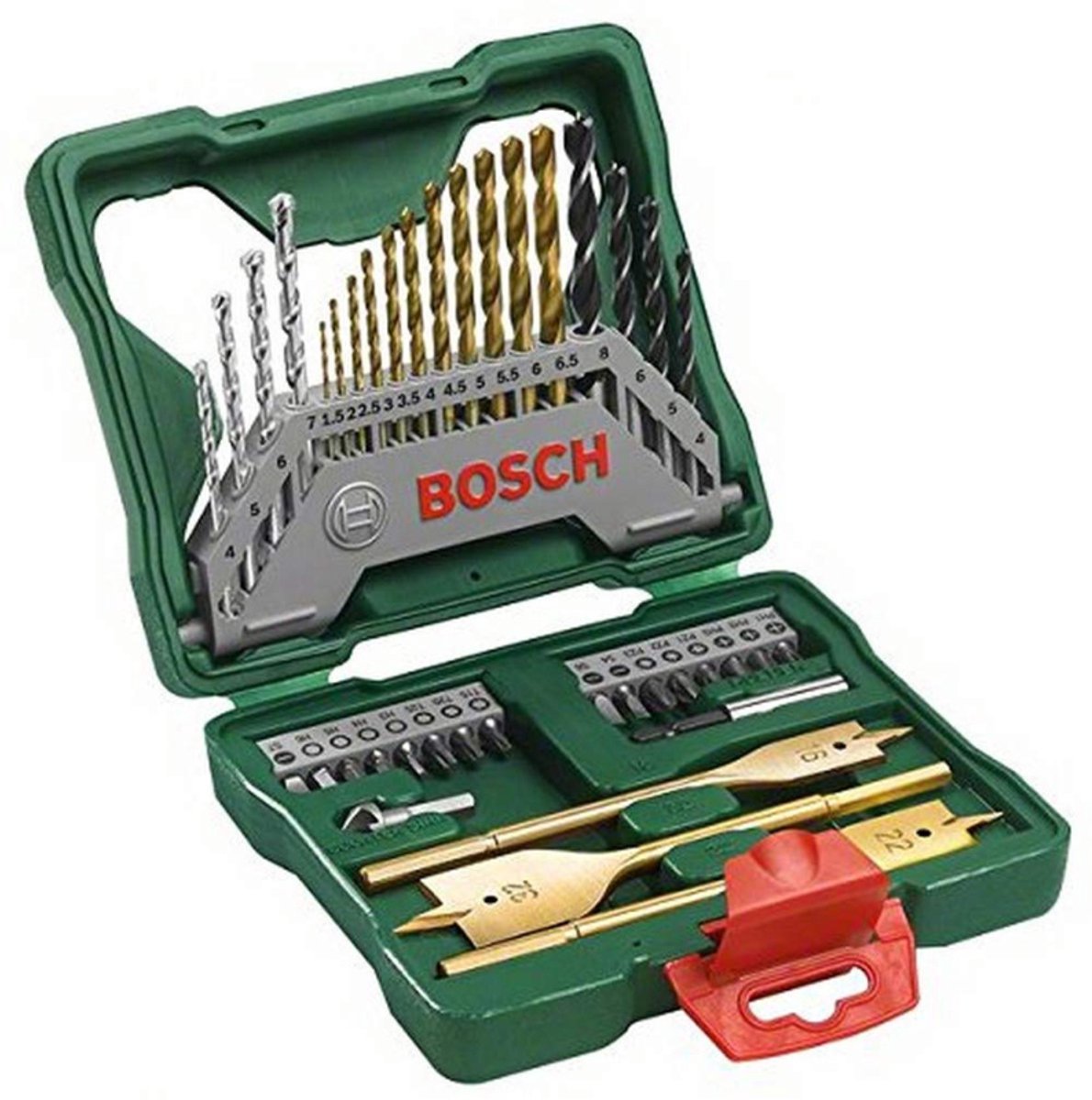 Jeu de forets Bosch x-line - 40 pièces - bois, métal et pierre
