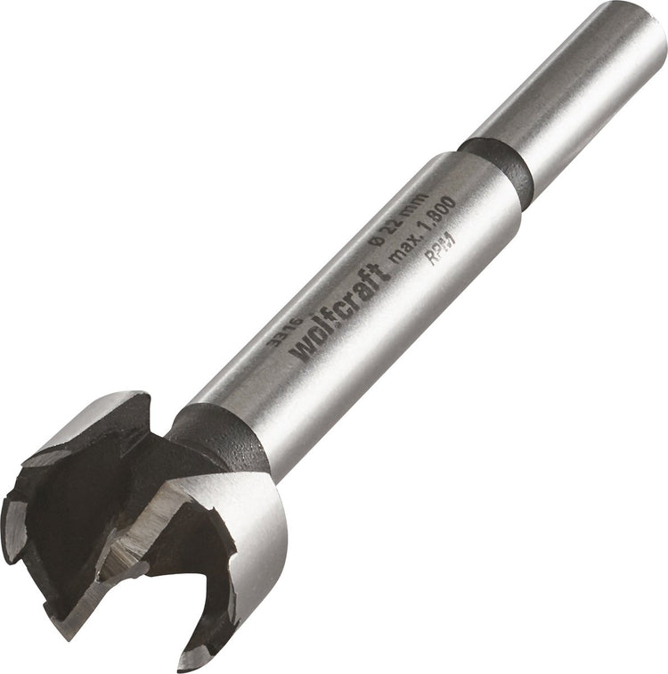 Wolfcraft - foret Forstner 22mm - foret à charnière - foret à tête cylindrique foret cylindrique à bois ø 22 mm - 3316000