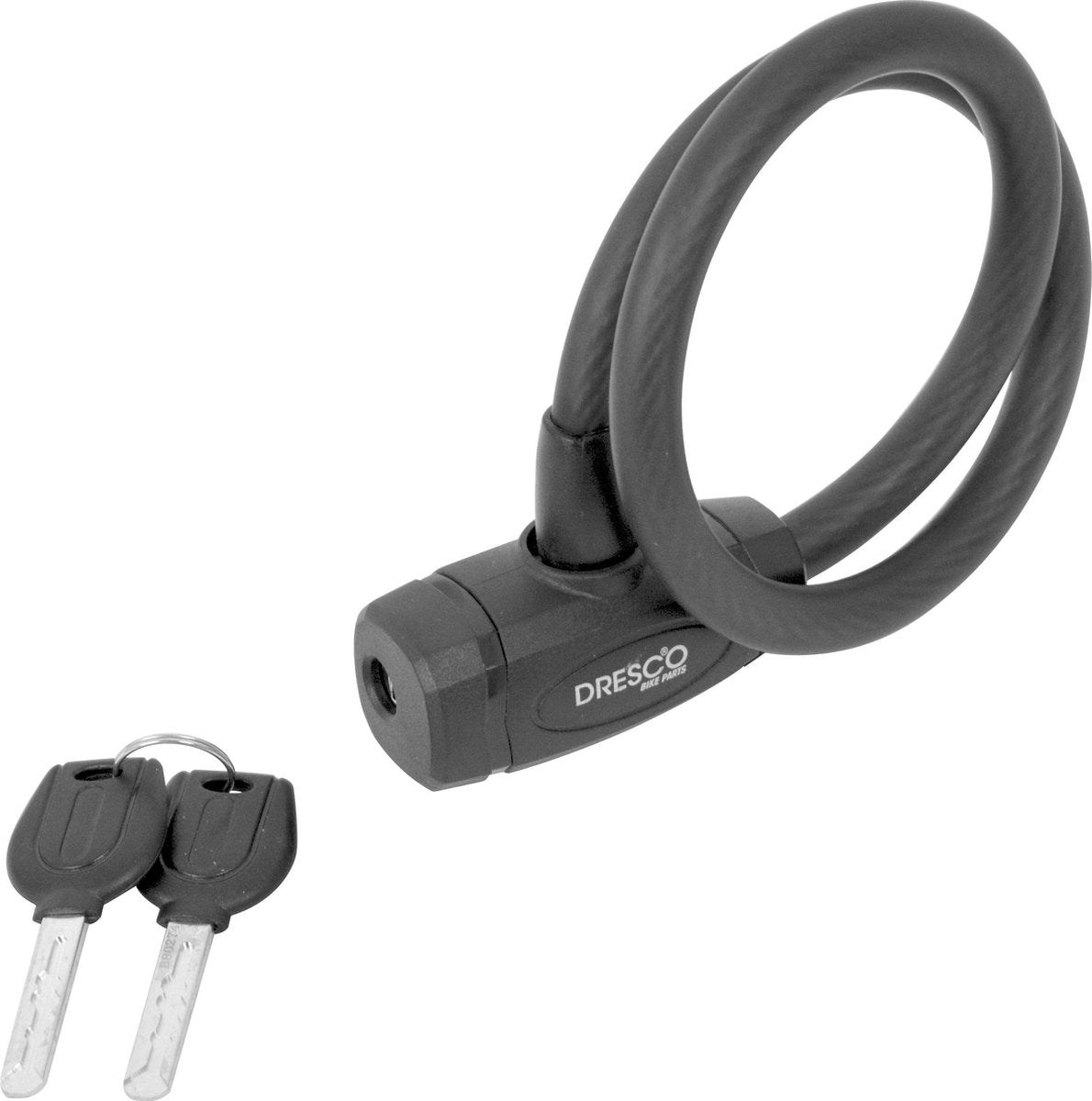 Câble antivol Dresco 60 12 - 60cm - rond 12mm - noir mat