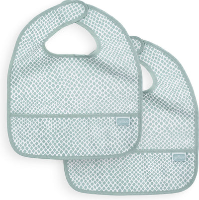 Jollein bavoir imperméable serpent - vert tendre - 2 pièces